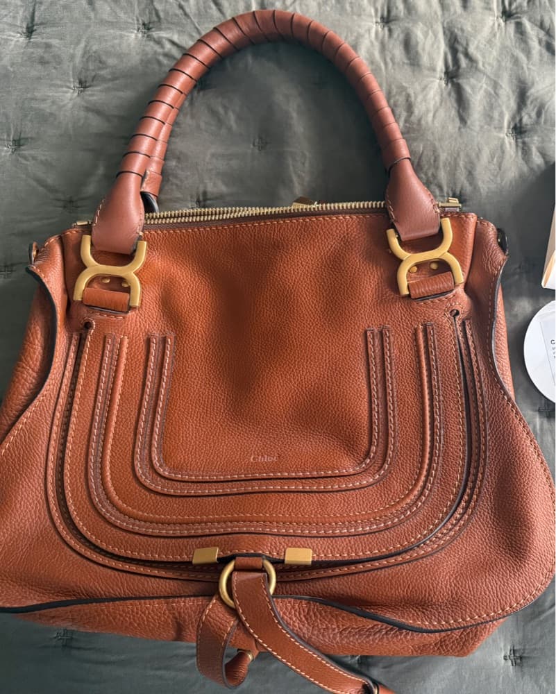 Chloe Marcie Tan Satchel Bag Tote NEW - Image 1