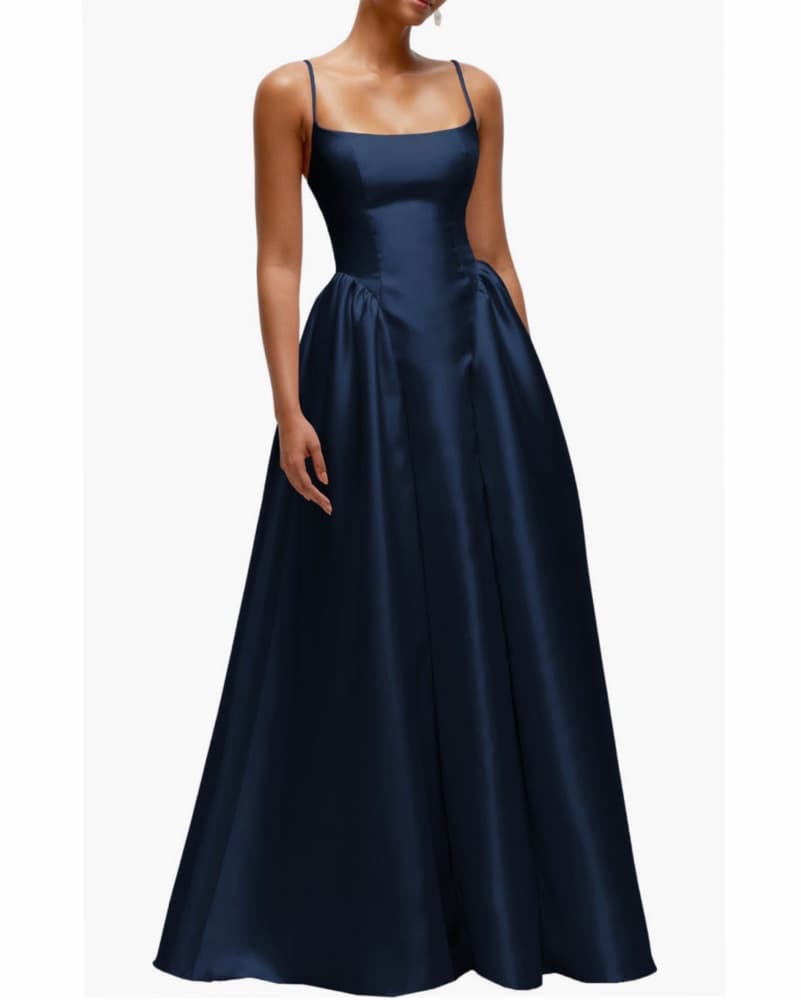 Sleeveless Satin Gown - Image 1