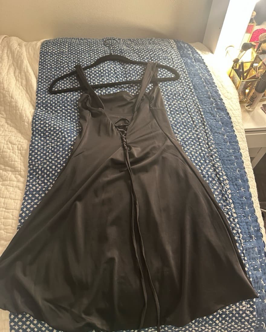 Classy Black Mini Dress - Image 4