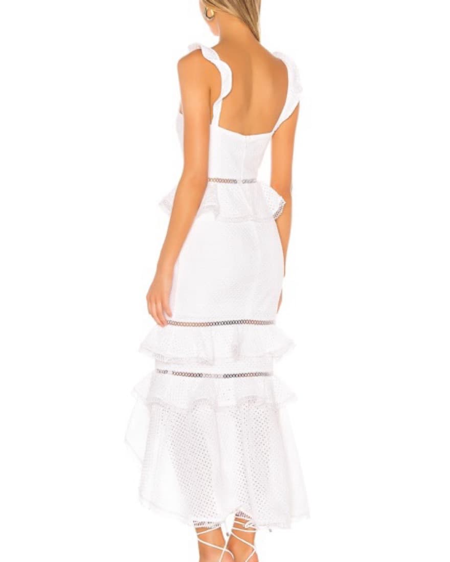 NBD Haze Midi Dress in Ivory - Image 4