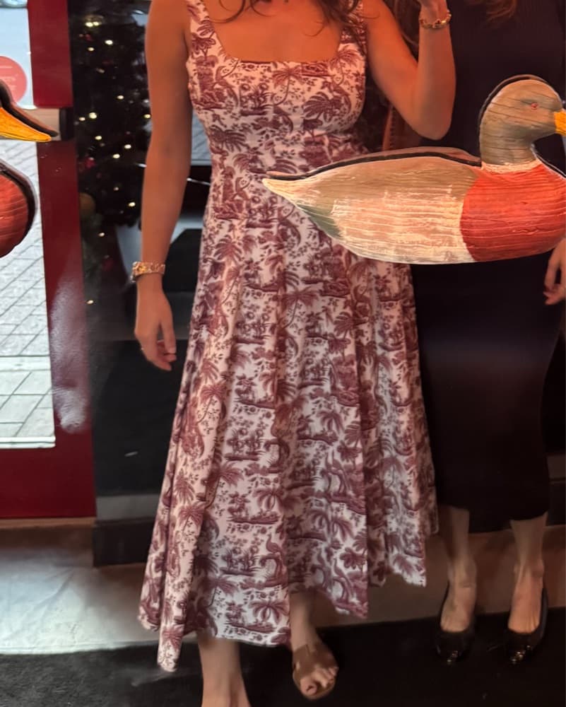 Staud WELLS DRESS BORDEAUX TOILE - Image 2