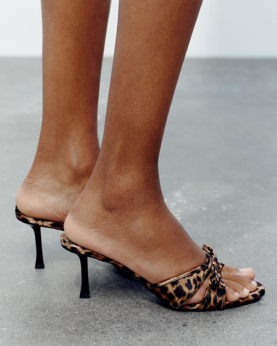 Cheetah Print Kitten Heel Sandals   - Image 5