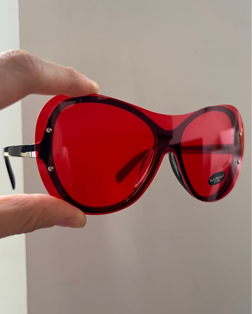 ASOS AJ Morgan red oversized Sunglasses - Image 6