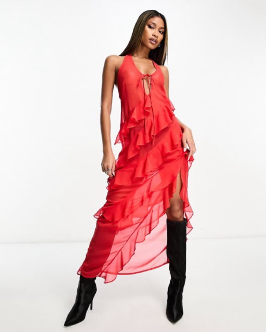 Red Beach Dress - Image 1