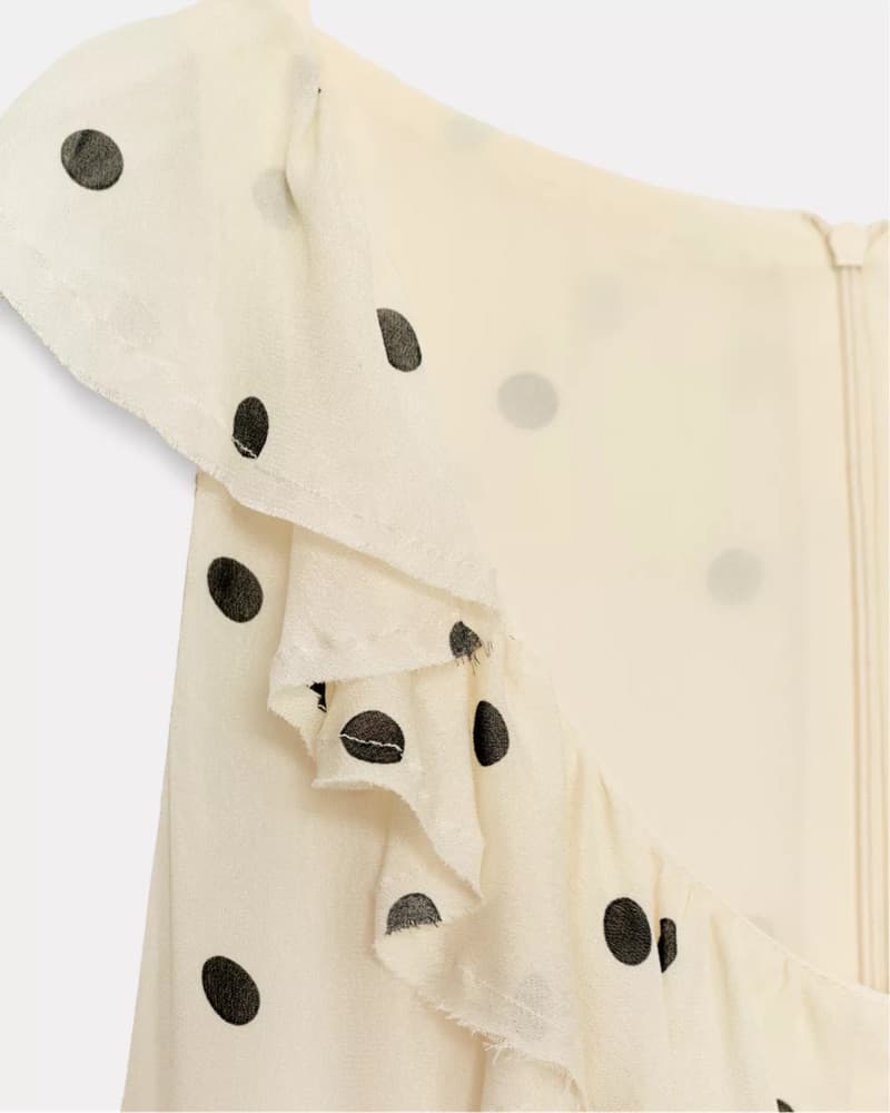 Polka Dot Ruffle Midi Dress - Image 3