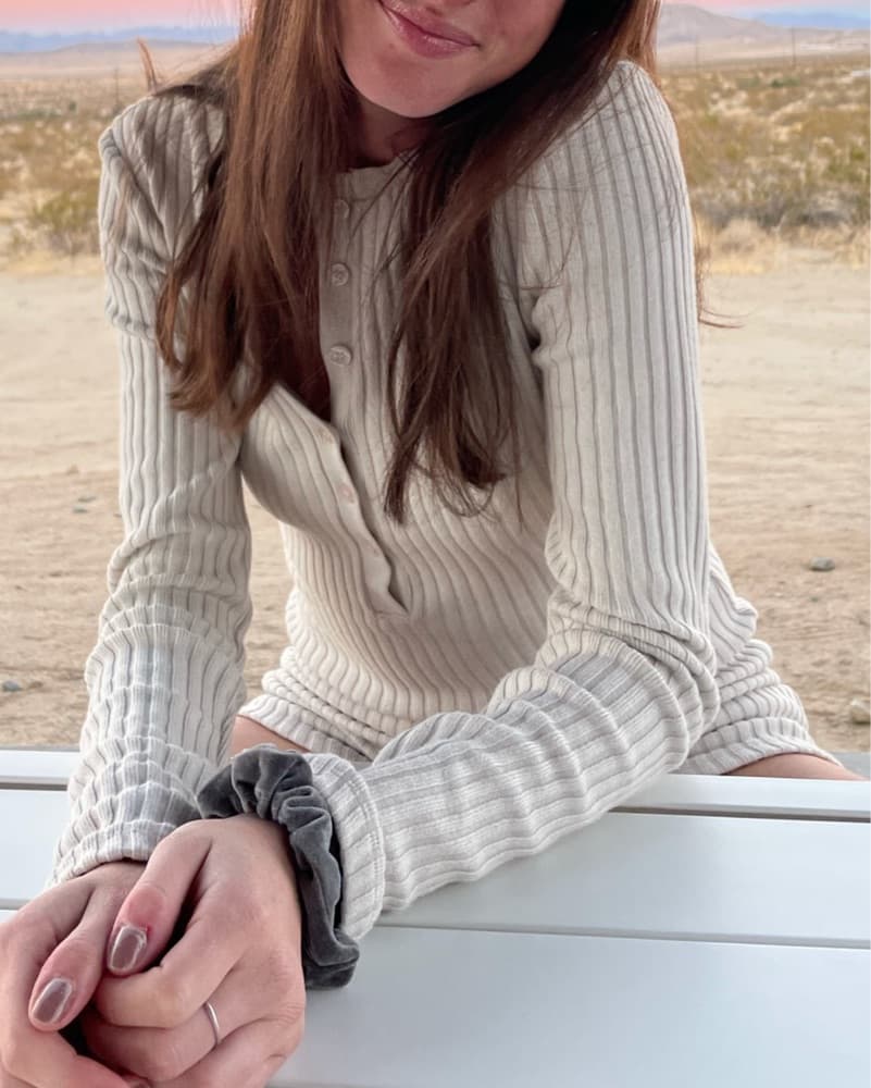 Tan Knit Playsuit - Image 2
