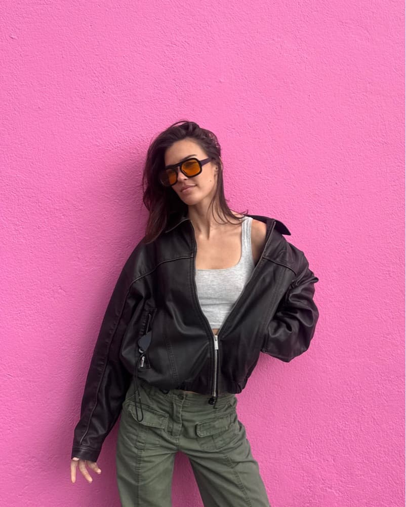 Edgy Leather Jacket - Image 3