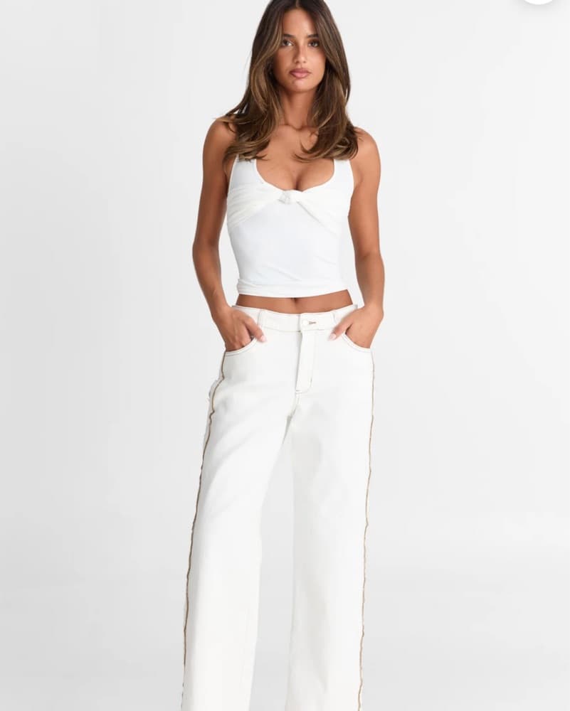 Sasha Therese Ciaro White Jean - Image 2