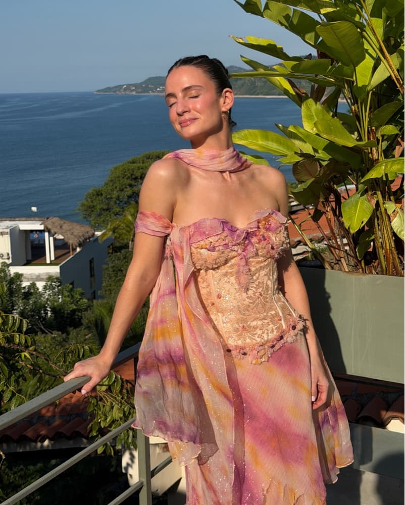 Vintage Pink Tie-Dye Maxi Dress - Image 2