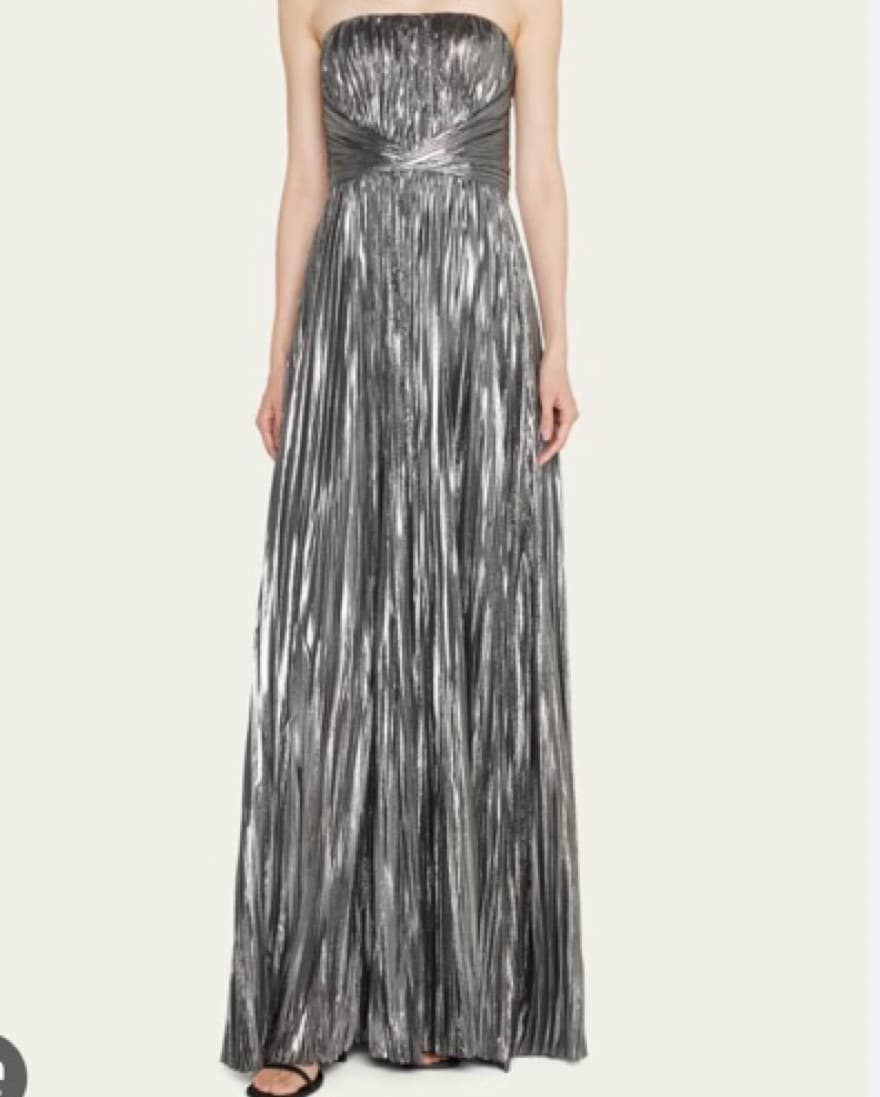 J. Mendel Metallic Strapless Gown - Image 1