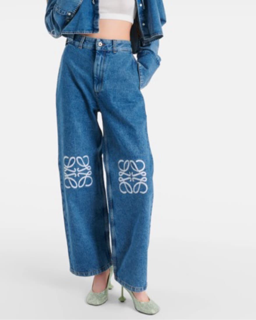 Loewe Anagram High Rise Wide Leg Jeans - Image 2