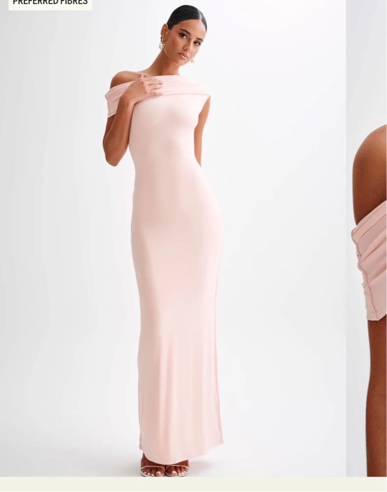 Off Shoulder Slinky Maxi Dress  - Image 1