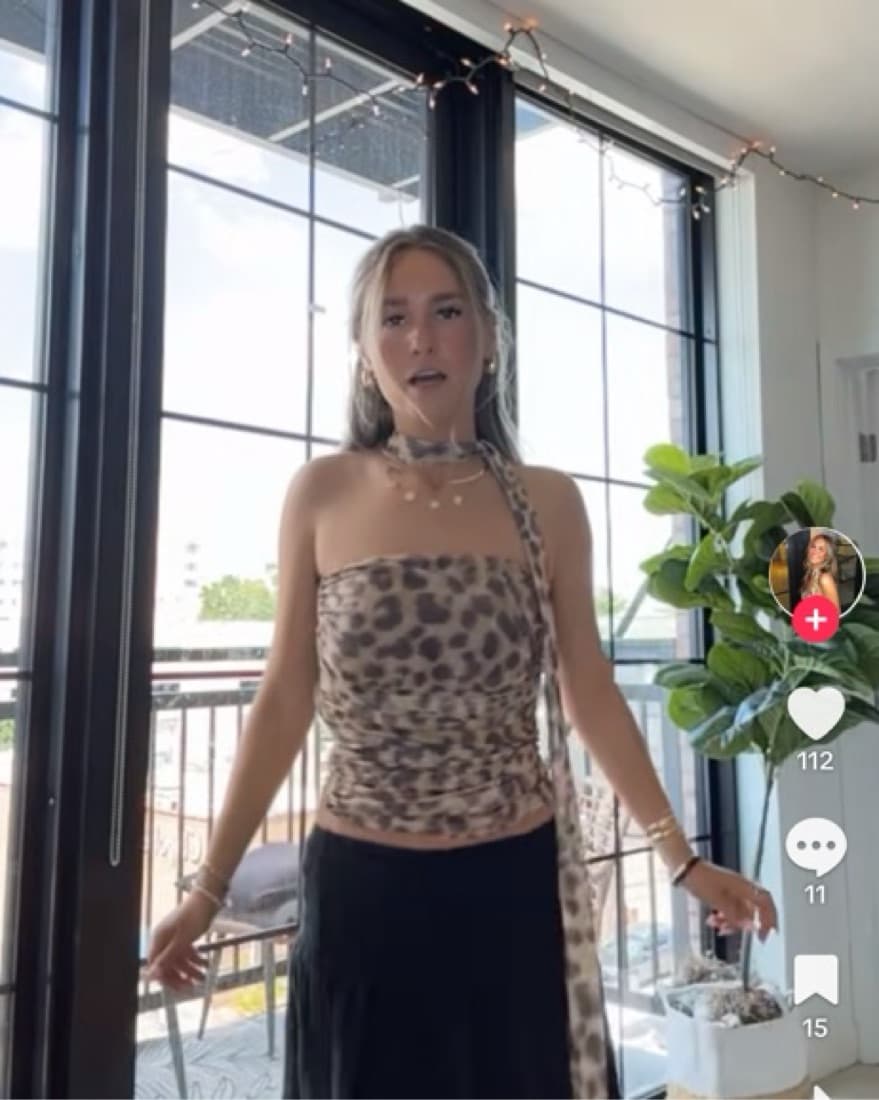 Viral Zara Cheetah Top And Skirt Set - Image 5