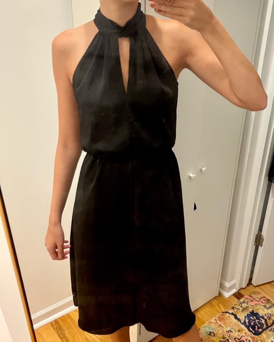 Banana Republic Black Twist Midi Dress - Image 3