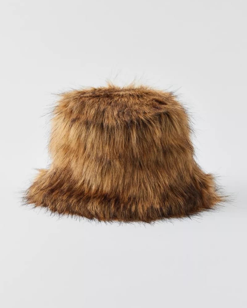 Fluffy Faux Fur Bucket Hat - Image 2