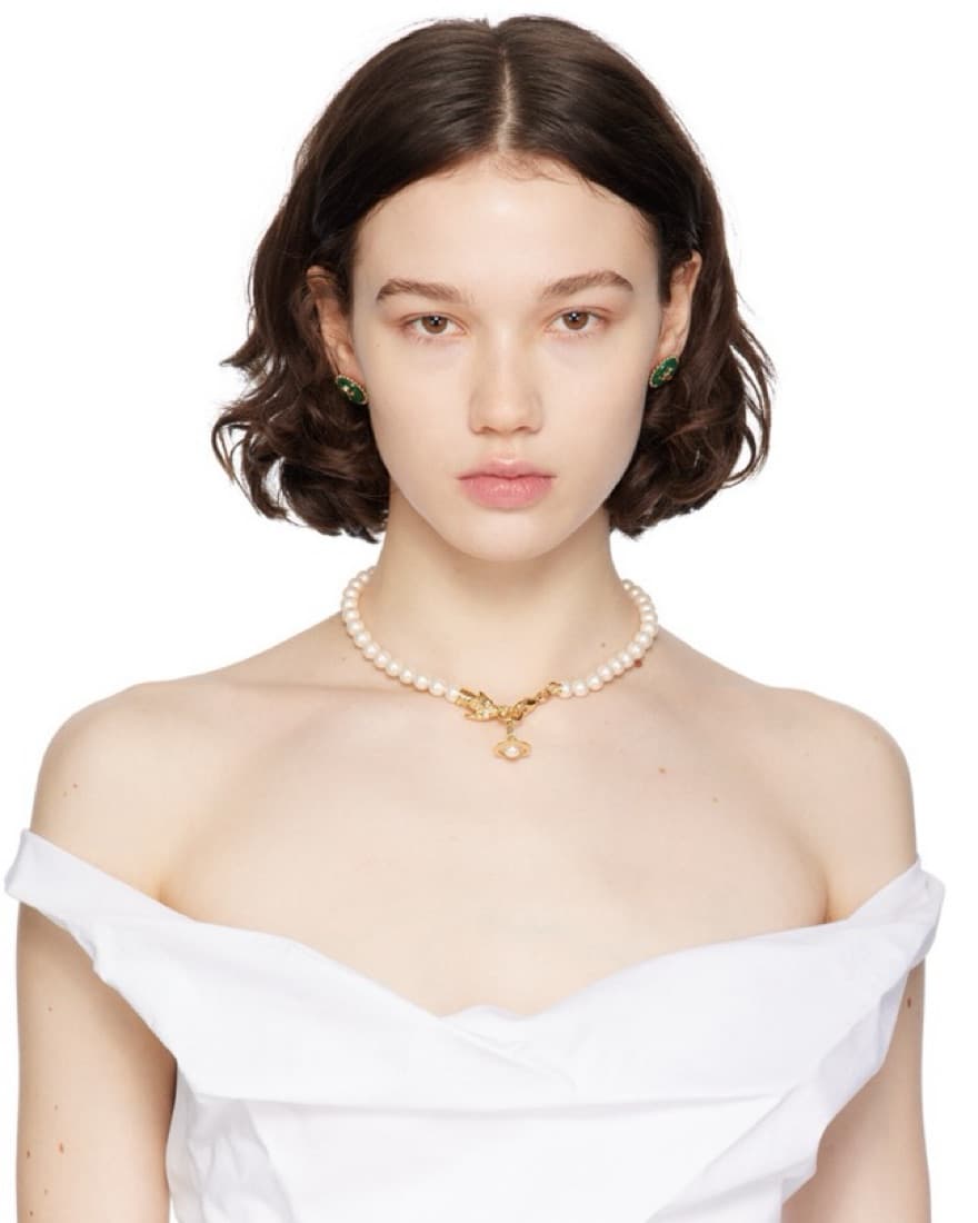 Vivienne Westwood Dragon Pearl Necklace - Image 3