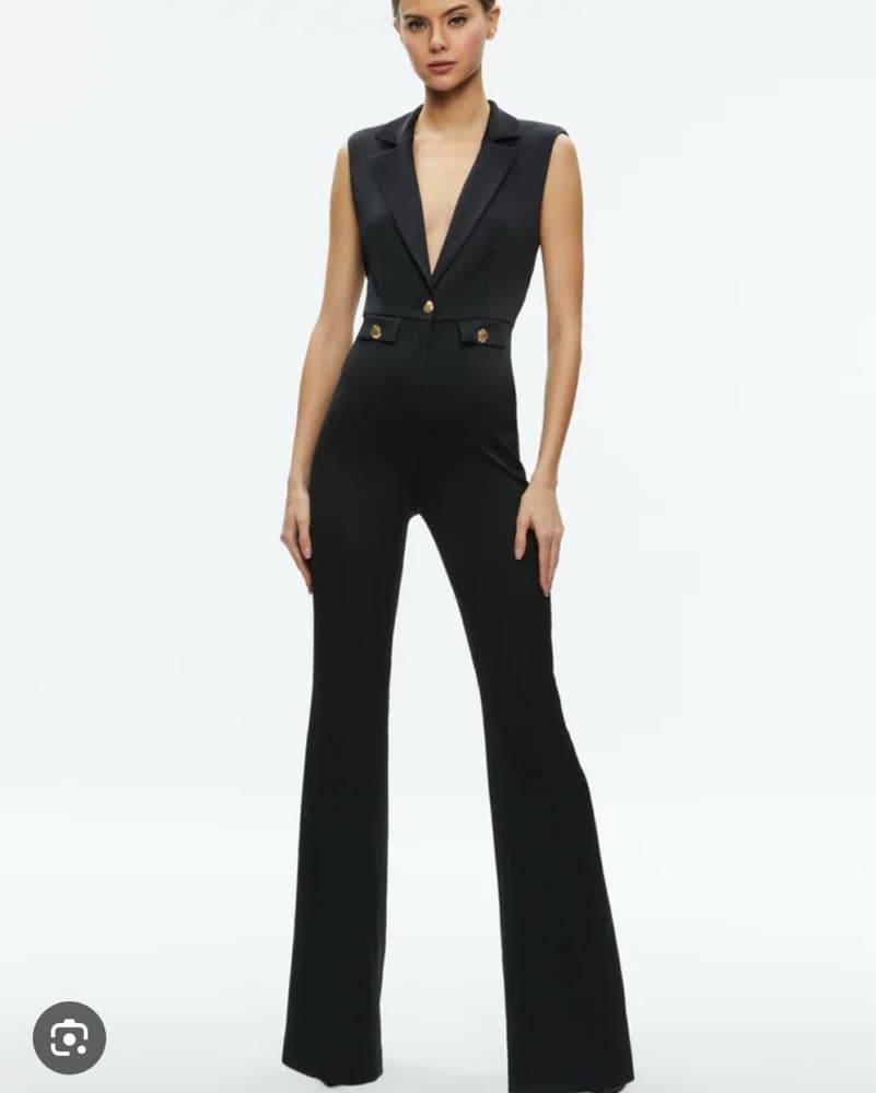 Alice & Olivia Plunging Jumpsuit  - Image 1