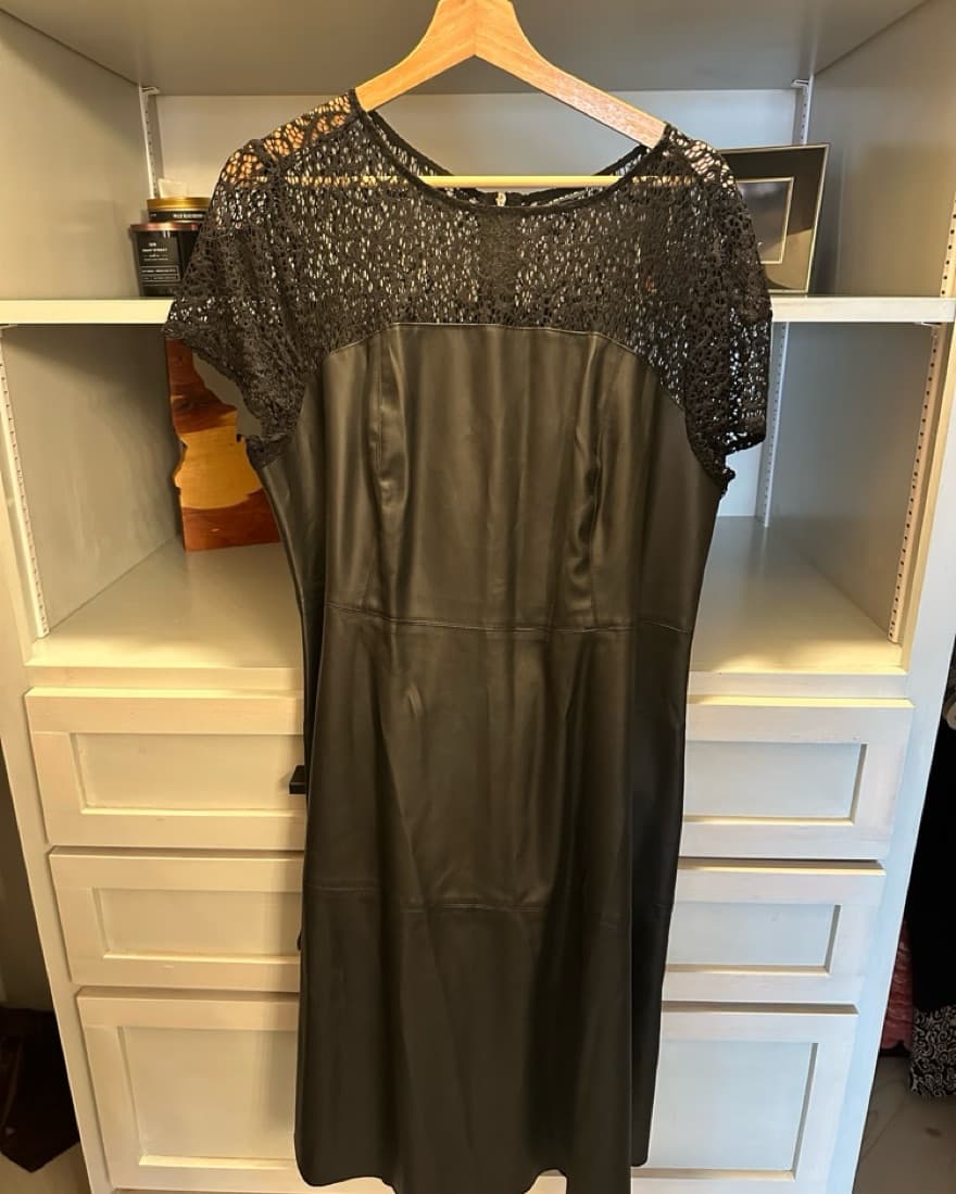 Torrid Lace & Faux Leather Dress Size 18 - Image 1