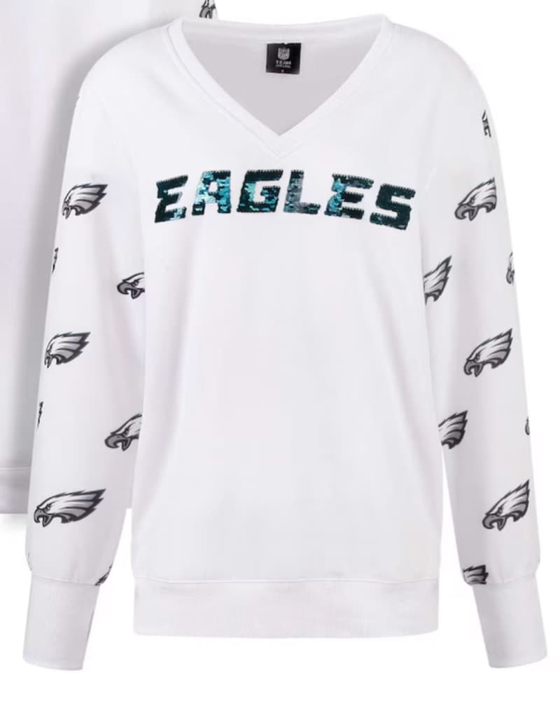 Philadelphia Eagles Sequin Sweatshirt - Image 1