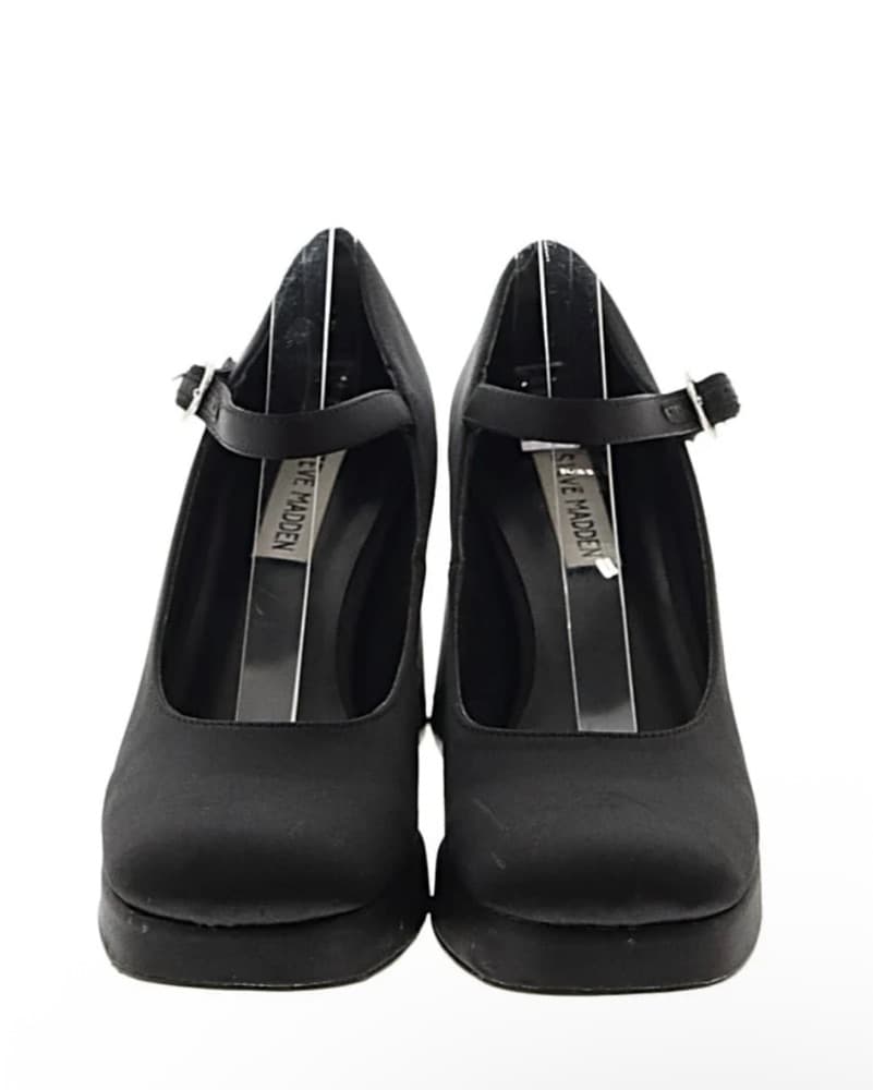 Steve Madden Black Mary Jane Block Heels - Image 4