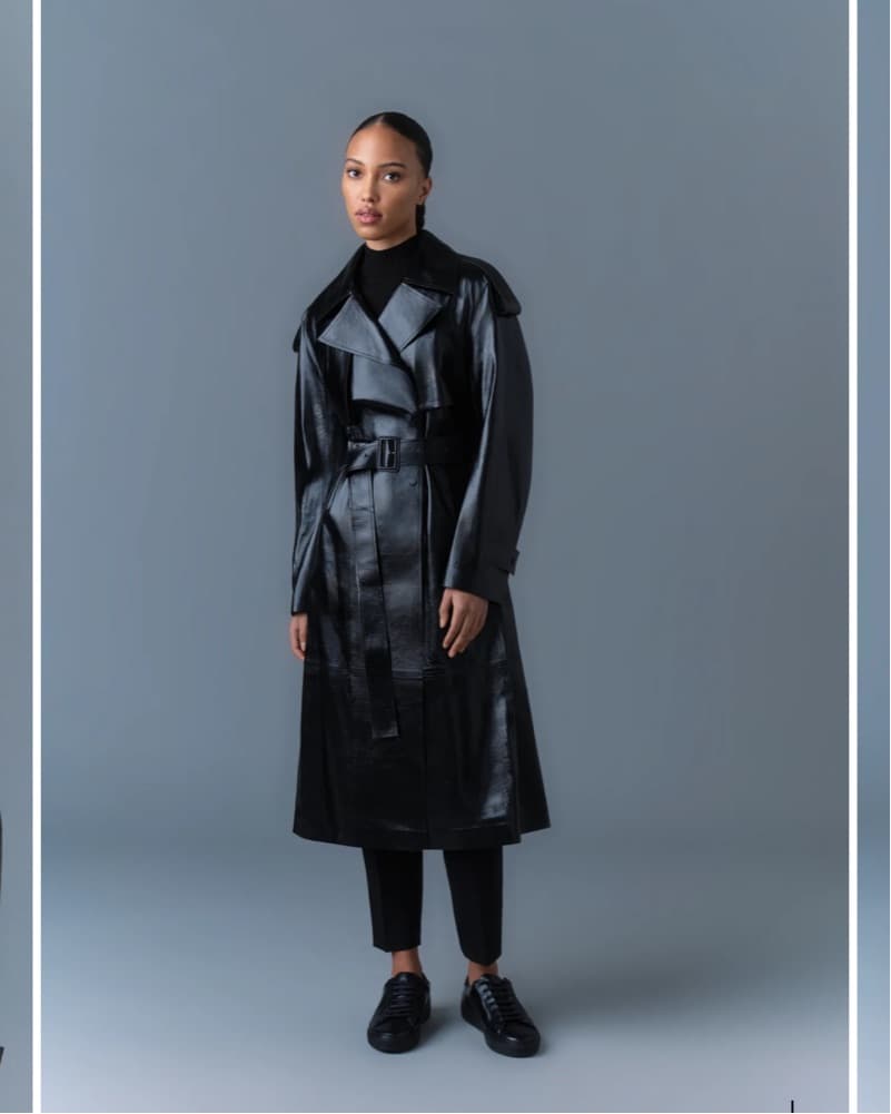Mackage Carmela Leather Trench with Belt - Image 2