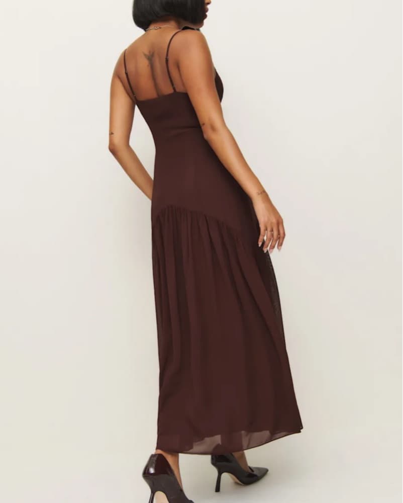 Reformation Catana Dress - Mahagony  - Image 3