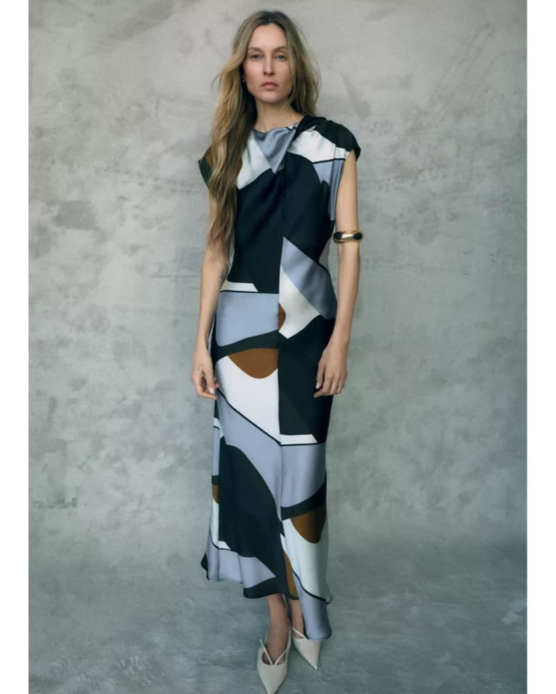 Zara satin Midi Dress - Image 3