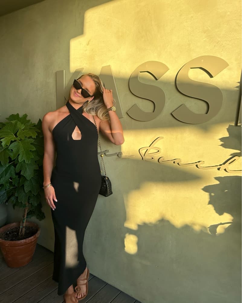 Black WeWoreWhat Knit Maxi Dress - Image 1