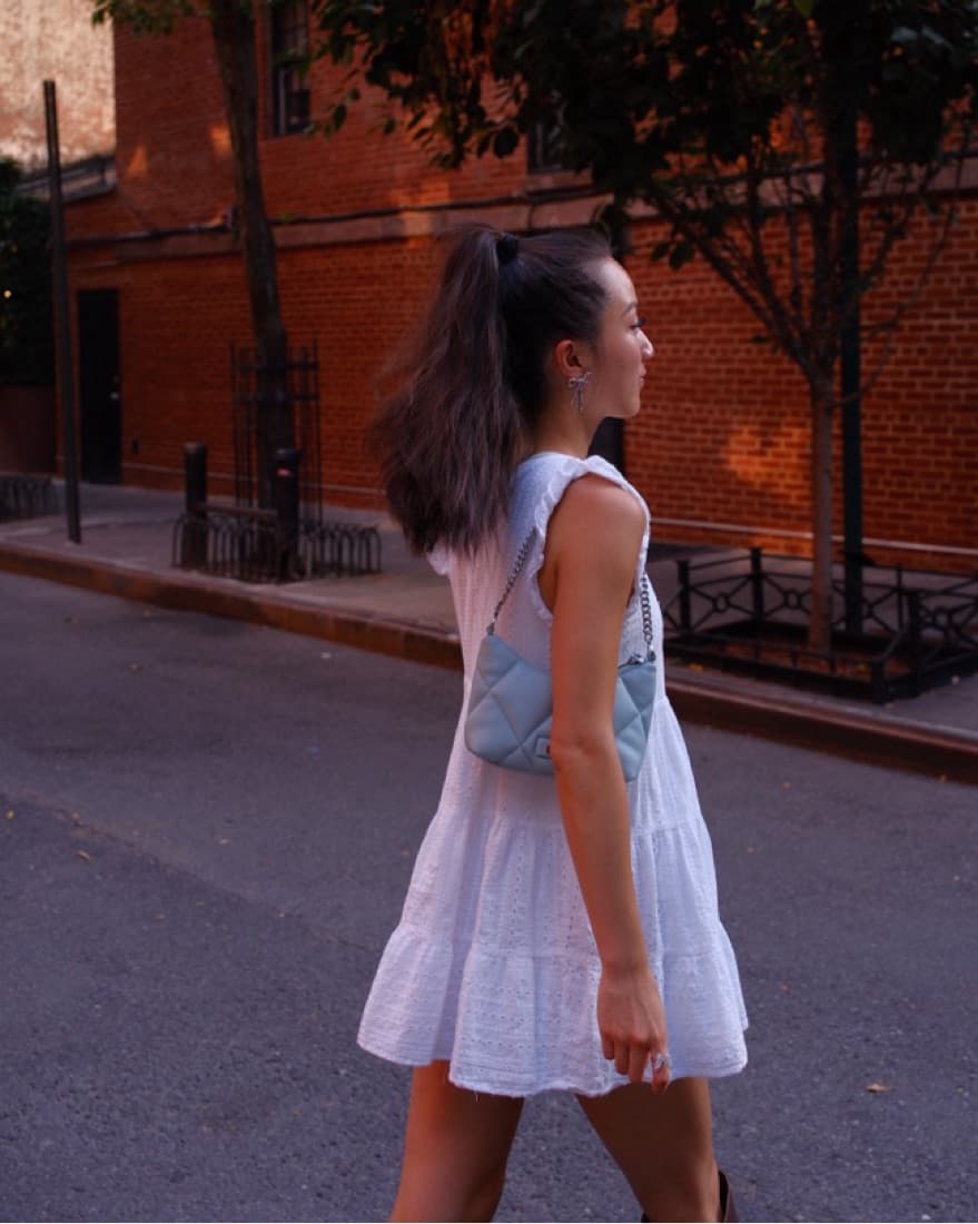 White Flutter Sleeve Dress - Image 1