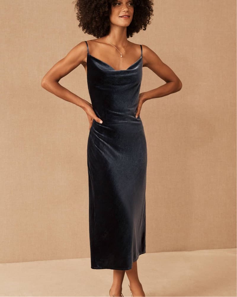 Jenny Yoo Bentley Velvet Dress - Blue 8 - Image 1