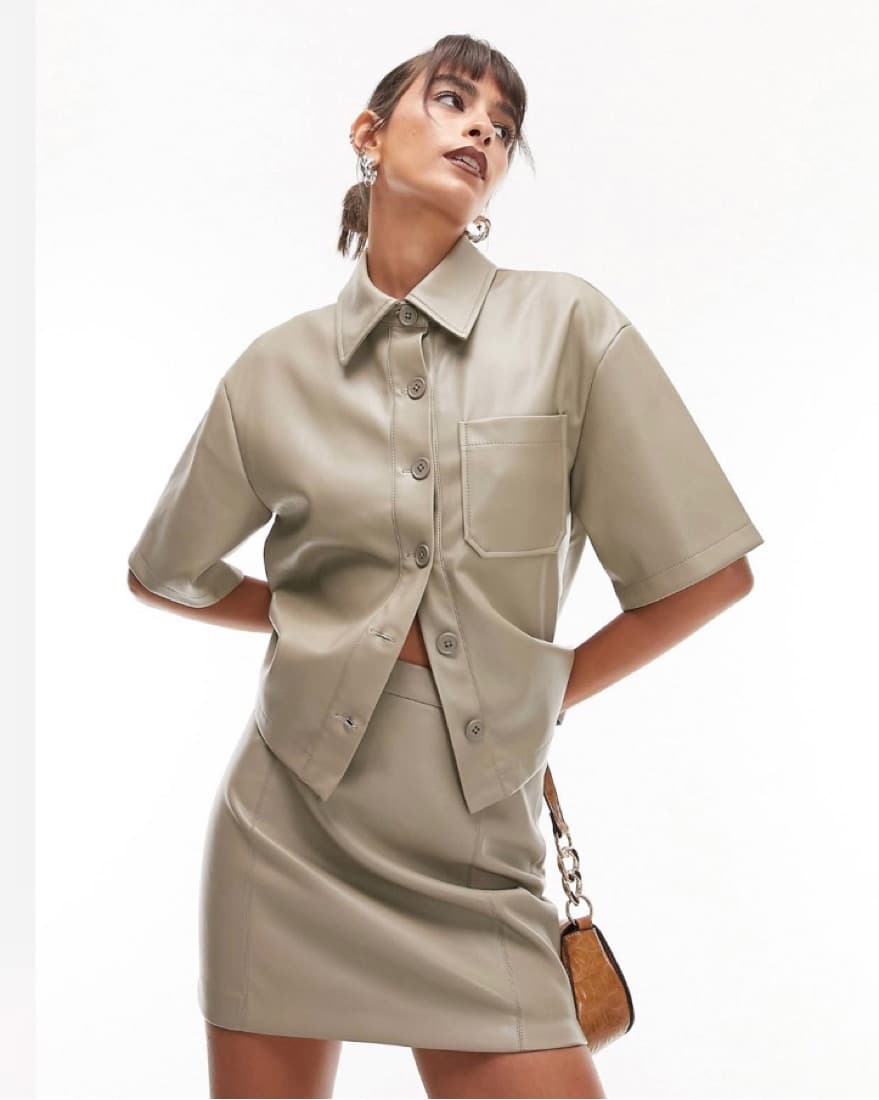 Topshop Faux leather neutral Set  - Image 1