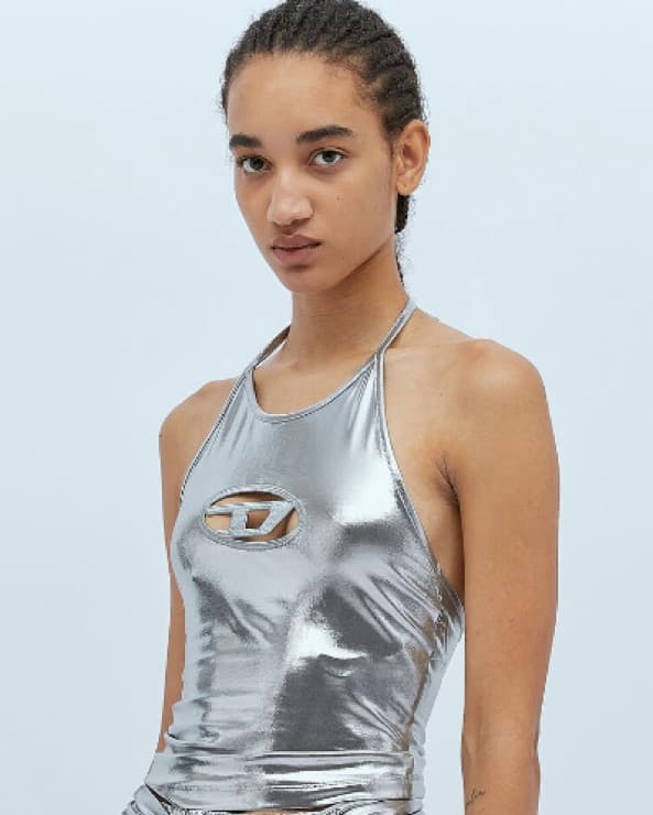 Diesel Silver Halter Top  - Image 4