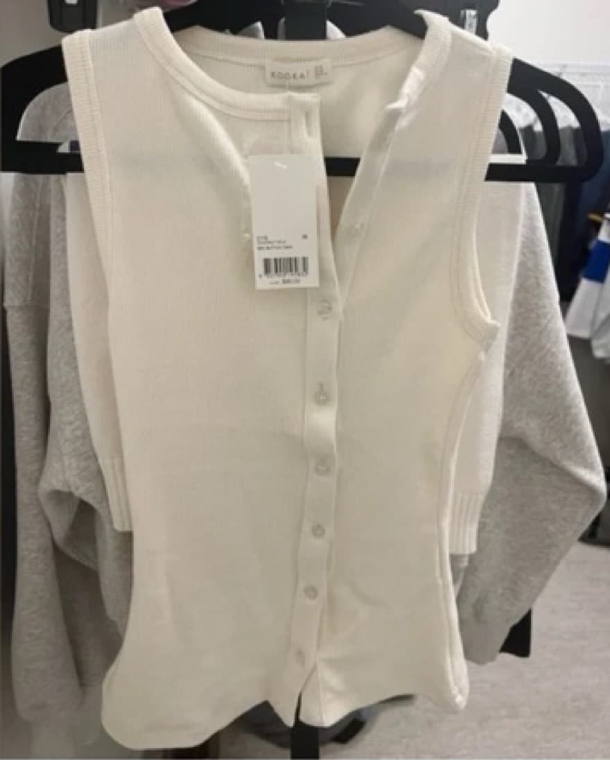 Kookai Bec Asymmetrical Button Top - Image 4