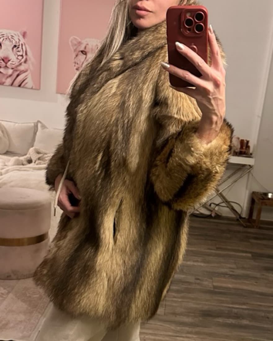 Brown Real Fur Coat  - Image 2