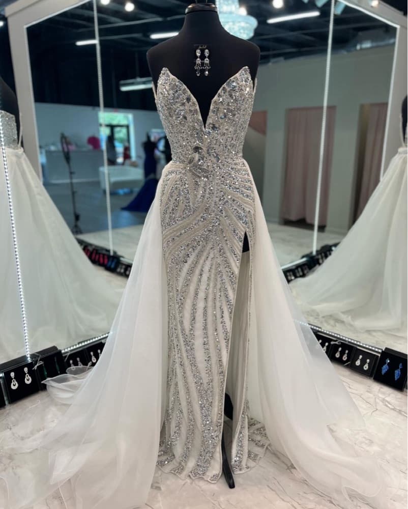Ashley Lauren White Pageant Gown - Image 2