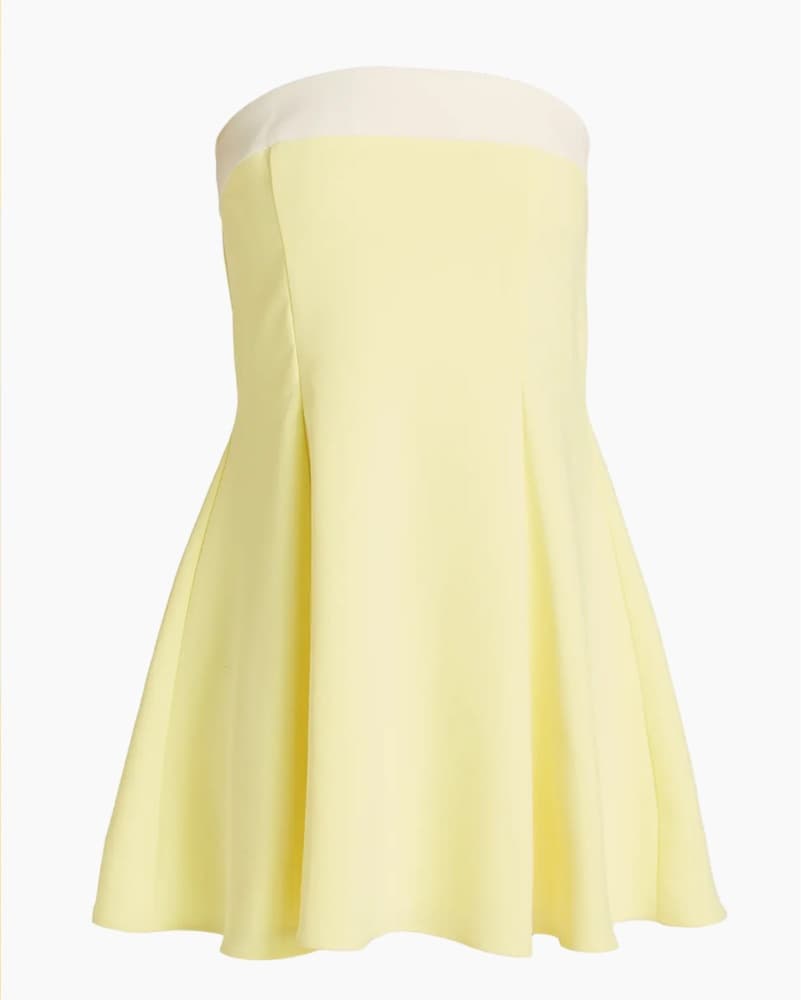 Amanda Uprichard Strapless Yellow Dress - Image 2