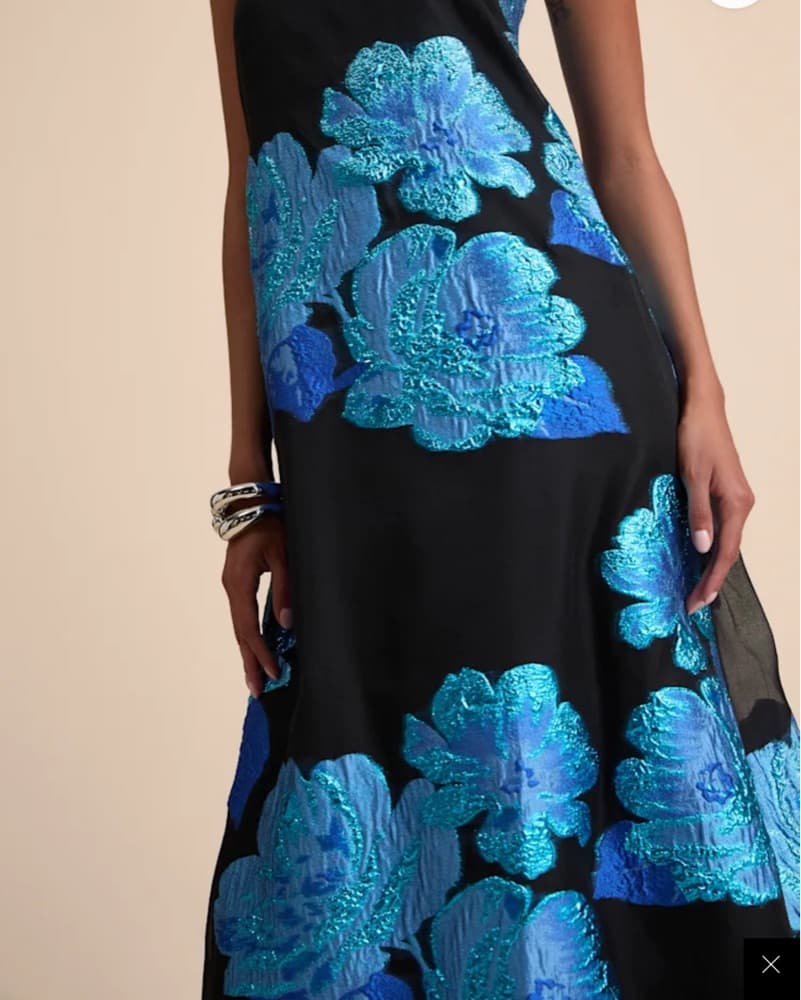 Jaquard Flower Dress  - Image 2