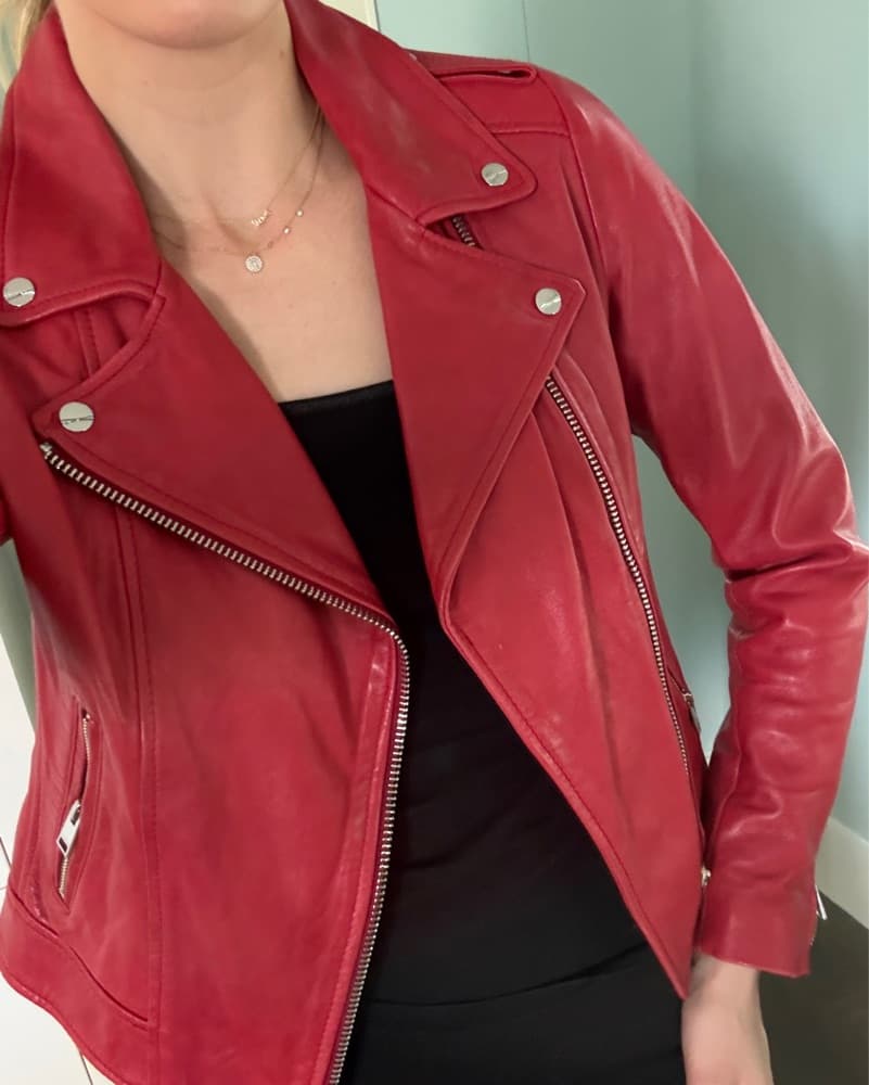 Red Leather Jacket - Image 2