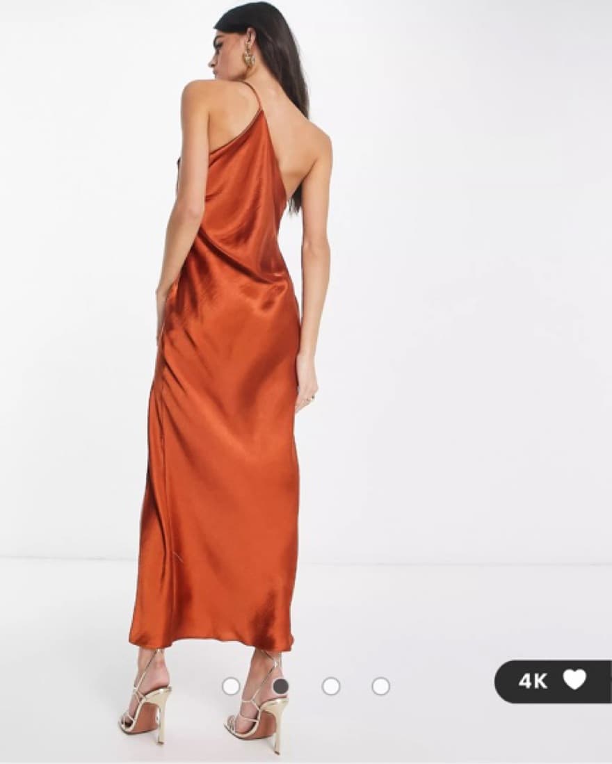 Asos Satin One Shoulder Dress - Image 2