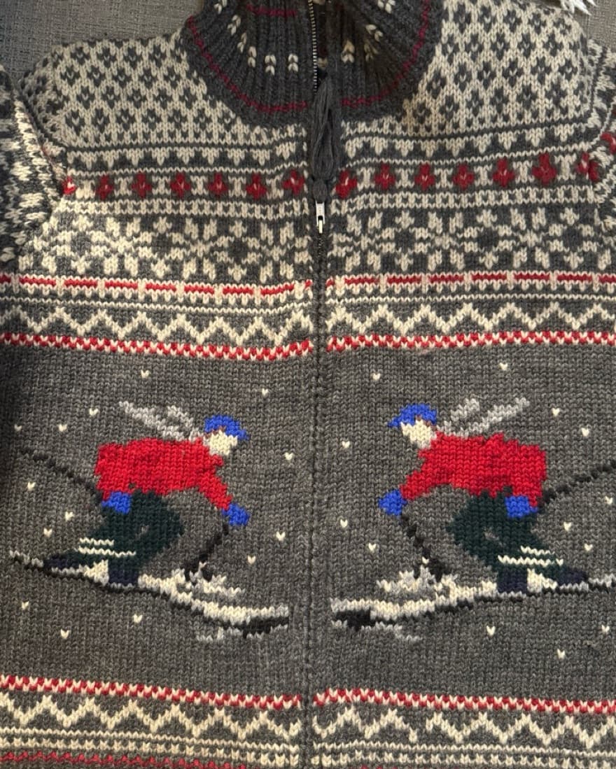 Vintage Ralph Lauren Skiers WoolCardigan - Image 2