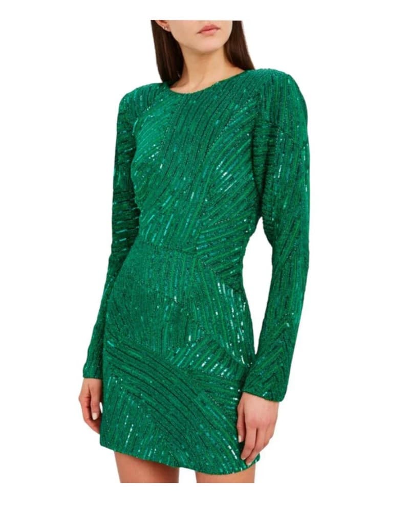Retrofete Green Sequin Dress - Image 1