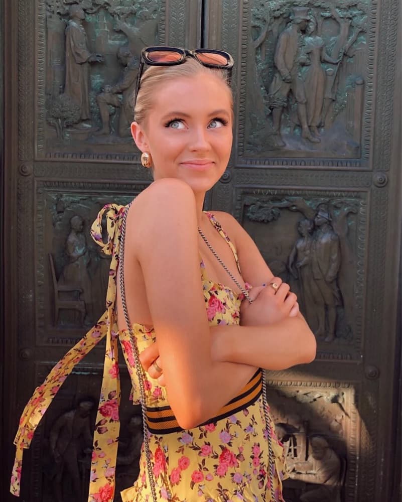 Yellow Floral High-Low Dress - Image 2