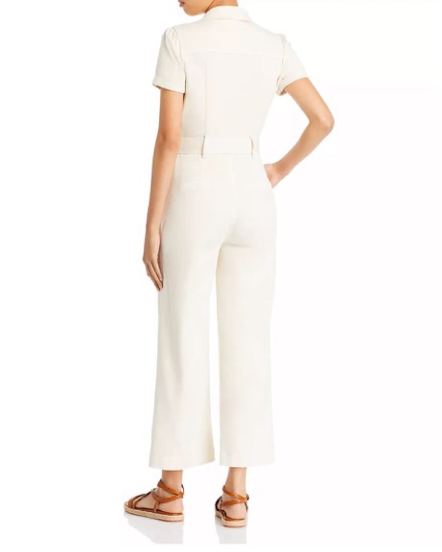 Ivory Denim Jumpsuit - Image 3