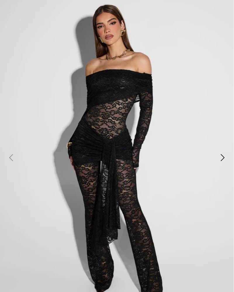 Black Lace Jumpsuit - Image 3