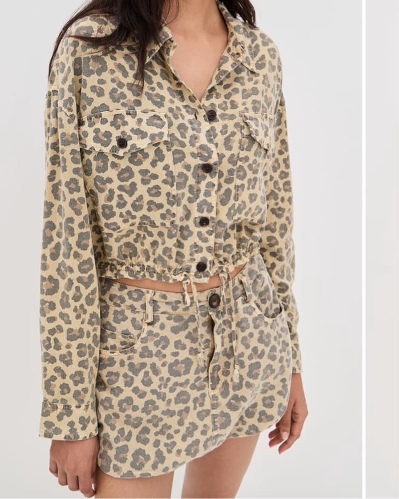 Leopard Jacket and Skirt Set - Image 1