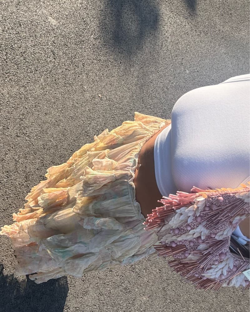 Zara Ruffle Maxi Skirt - Image 2