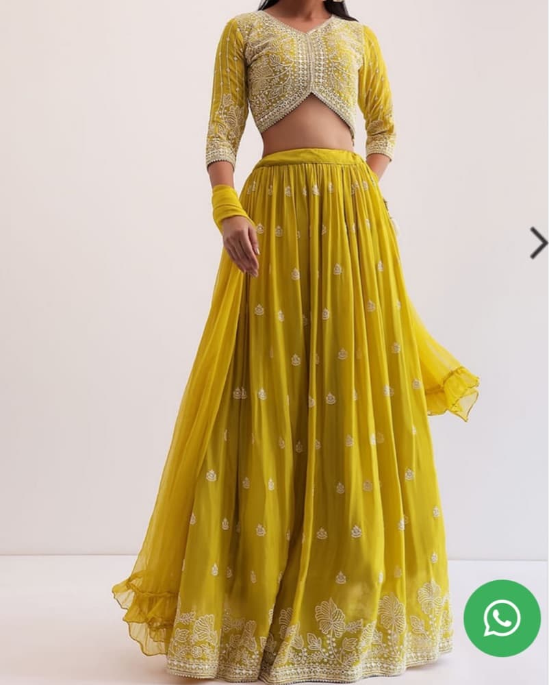 Chartreuse Lehenga - Image 1