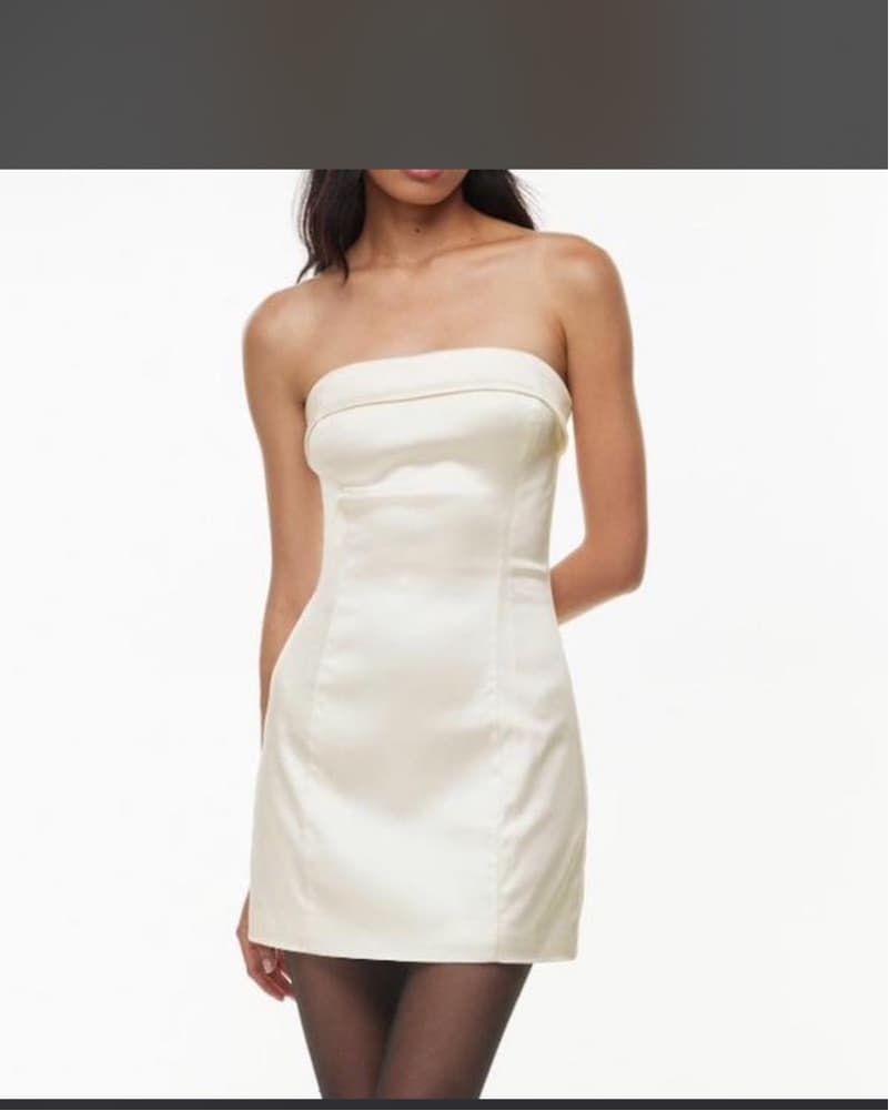 White Strapless Sunday Best Dress - Image 1