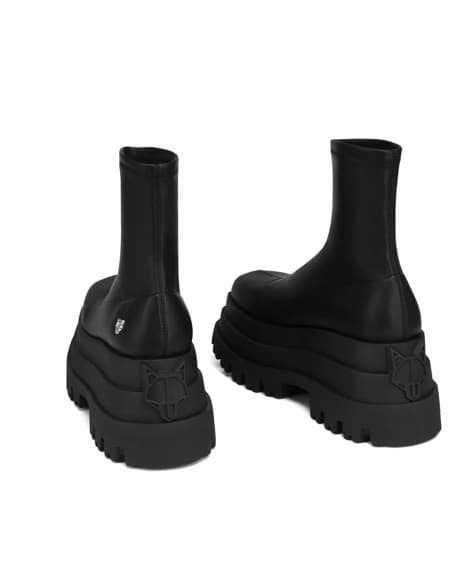 Naked Wolfe Sassy Black Platform Boots - Image 4