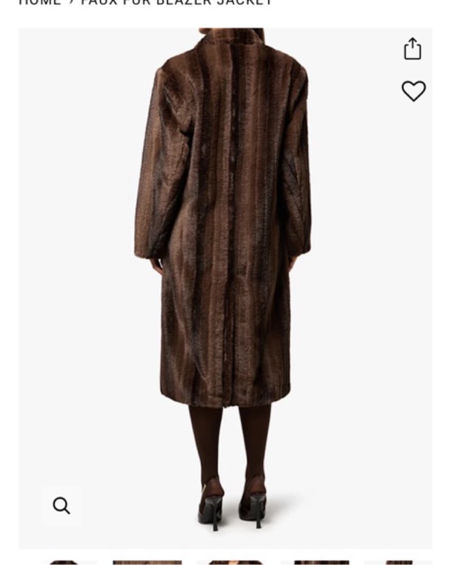Brown Faux Fur Coat - Image 2
